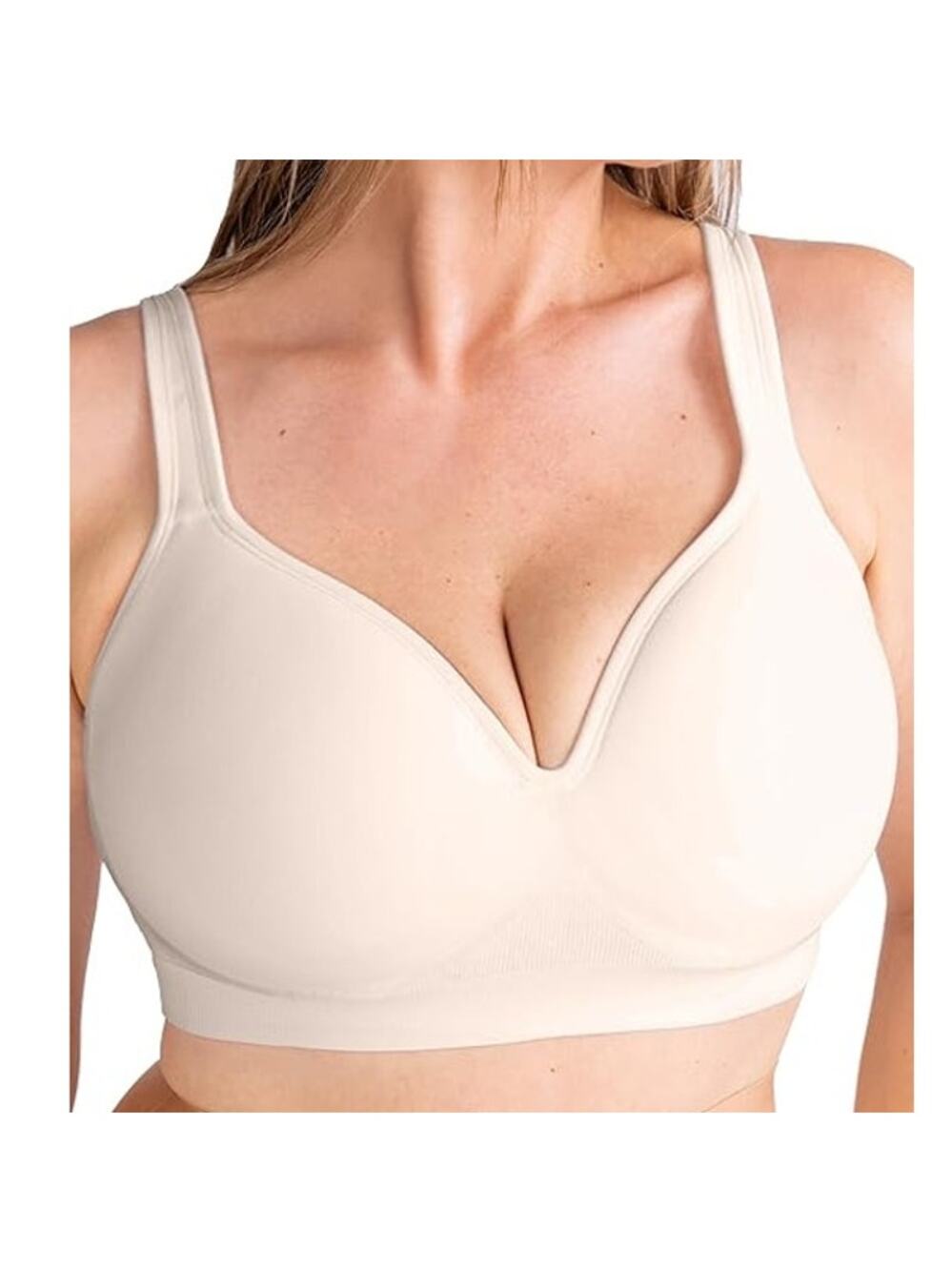 NWT ~ SHAPERMINT Wireless Push Up Full Coverage Support Sweetheart Bra ~ LARGE
